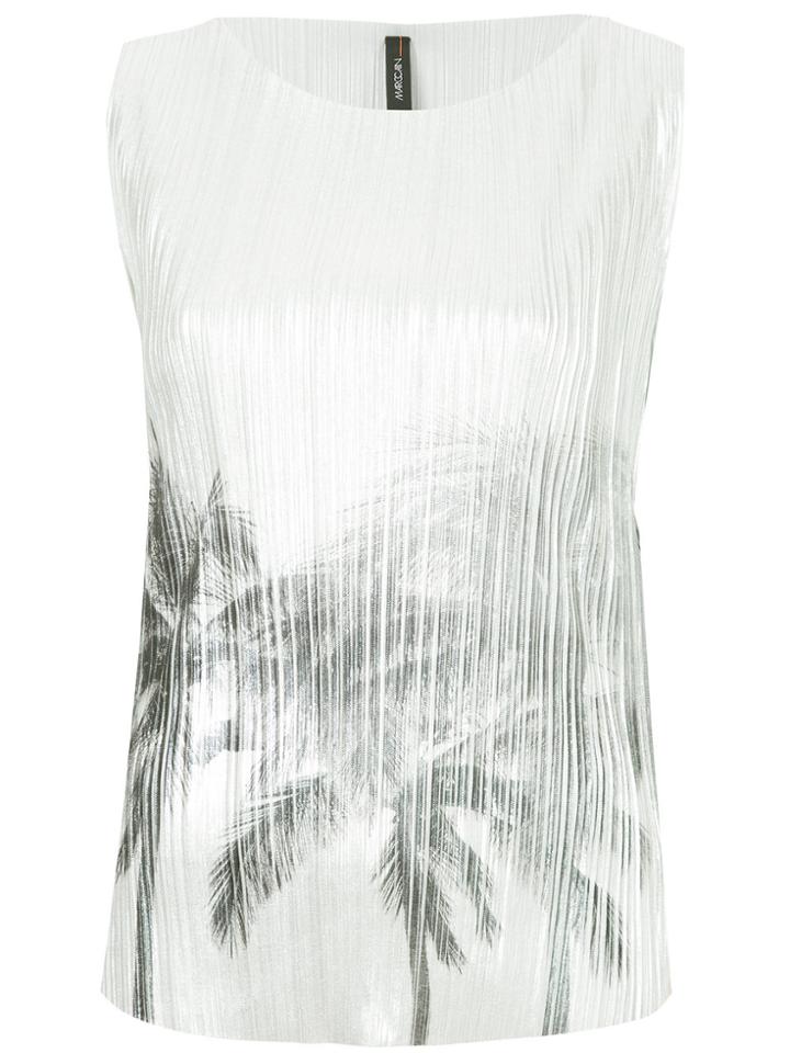 Marc Cain Palm Trees Sleeveless Top - Metallic