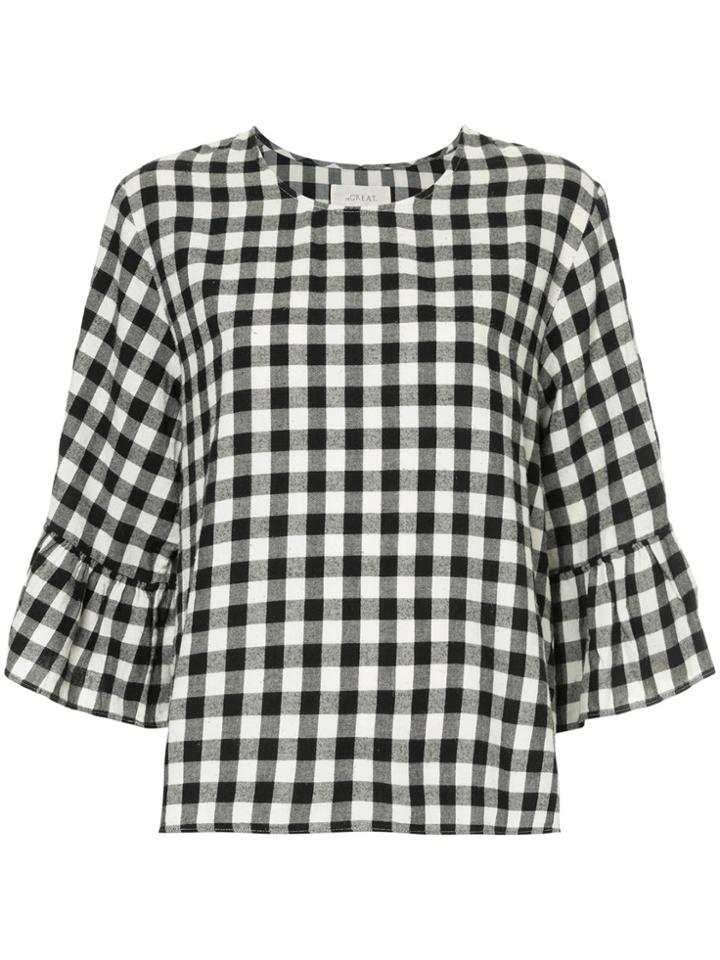 The Great Sweetie Check Ruffle Blouse - Black