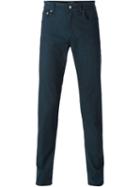Dolce & Gabbana Classic Slim Jeans, Men's, Size: 54, Blue, Cotton/leather/spandex/elastane
