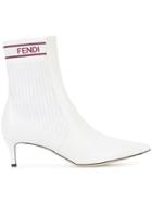 Fendi Rockoko Ankle Boots - White