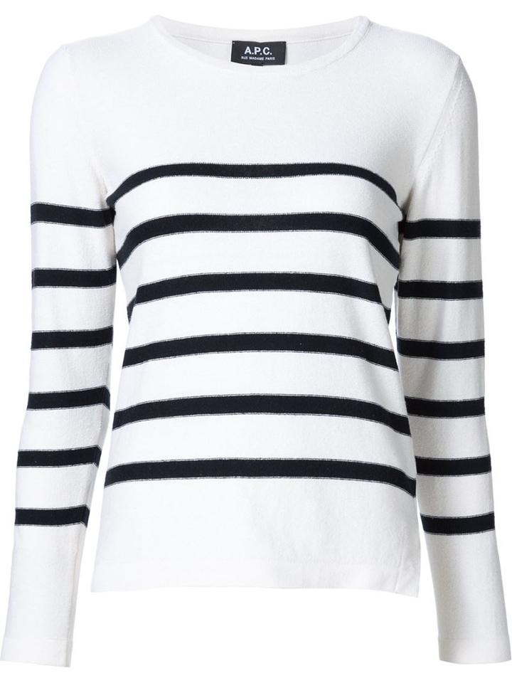 A.p.c. Striped Long Sleeve Top
