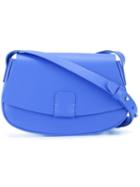Nico Giani Button Cross Body Bag, Women's, Blue, Calf Leather