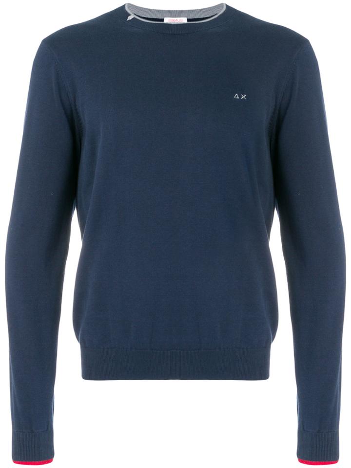 Sun 68 Contrast Trim Sweatshirt - Blue
