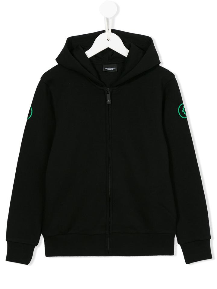 Marcelo Burlon County Of Milan Kids Hooded Jacket, Boy's, Size: 10 Yrs, Black