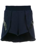 Andrea Bogosian Sequin Embroidered Shorts - Blue
