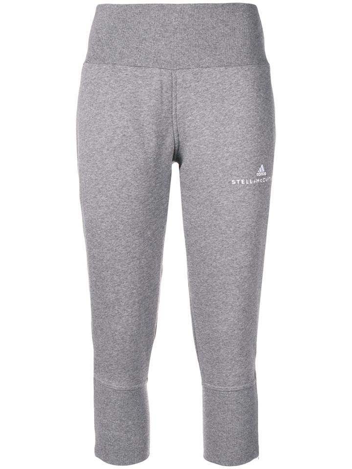 Adidas By Stella Mccartney Logo Embroidered Track Pants - Grey