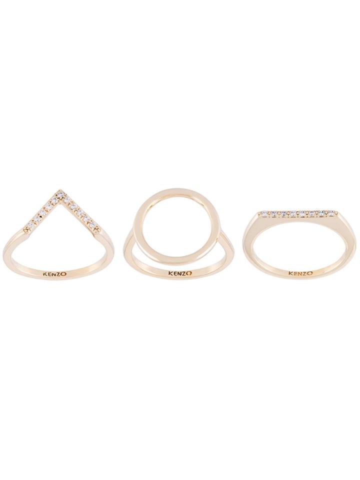 Kenzo Sand Symbol Three Ring Set