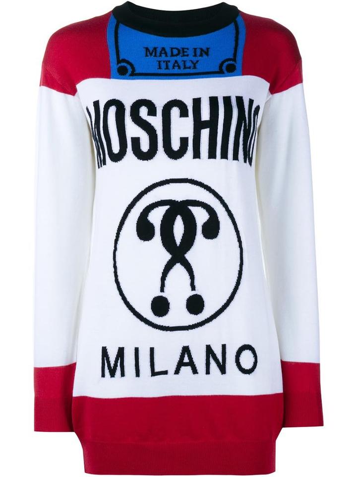 Moschino Fashion Kills Jumper, Women's, Size: Medium, White, Virgin Wool