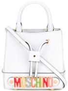 Moschino - Rainbow Plaque Bucket Bag - Women - Calf Leather - One Size, White, Calf Leather