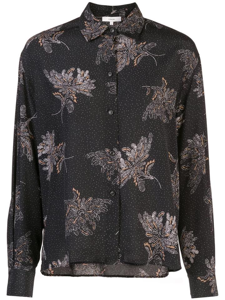 Vince Loose-fit Printed Shirt - Black