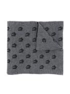Baby Dior Knitted Logo Scarf - Grey