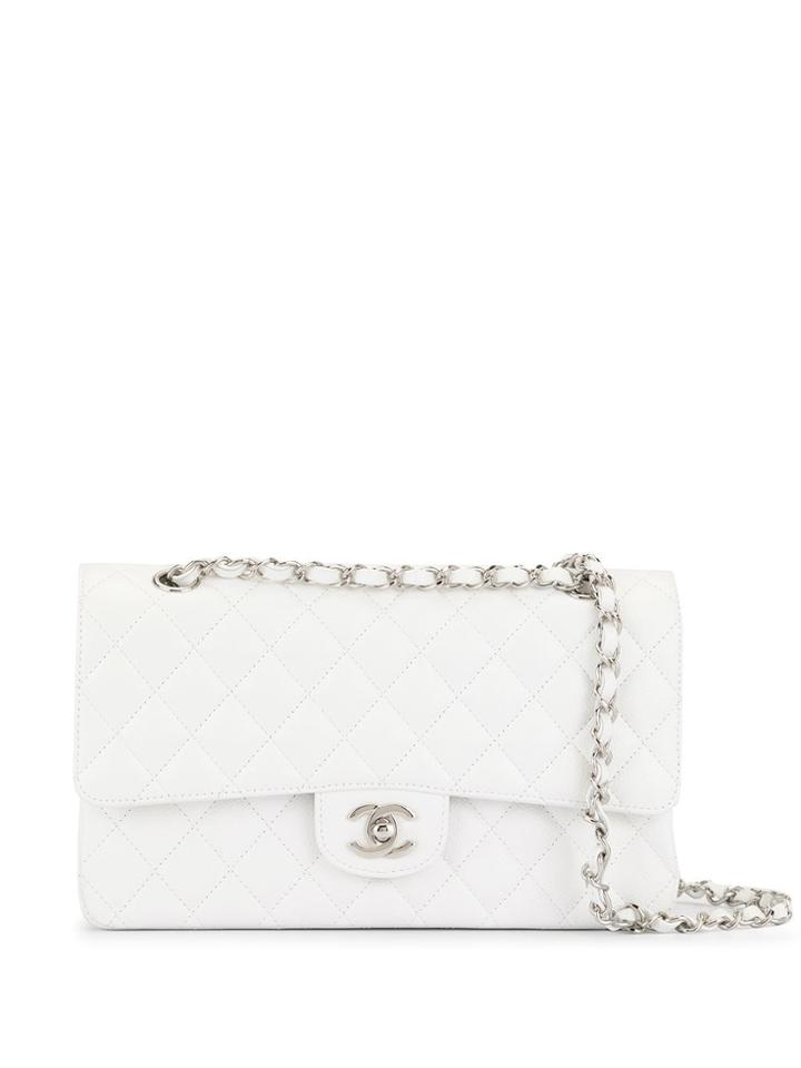 Chanel Pre-owned Double Flap Cc Chain Shoulder Bag - White