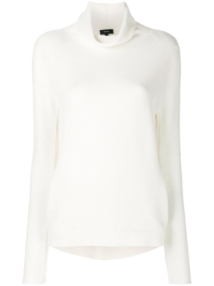 Theory Norman Roll-neck Sweater - White