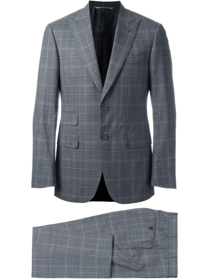 Canali Formal Suit, Men's, Size: 50, Grey, Cupro/wool