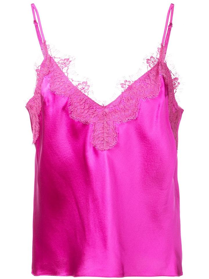 Fleur Du Mal Lace Trim Cami - Pink