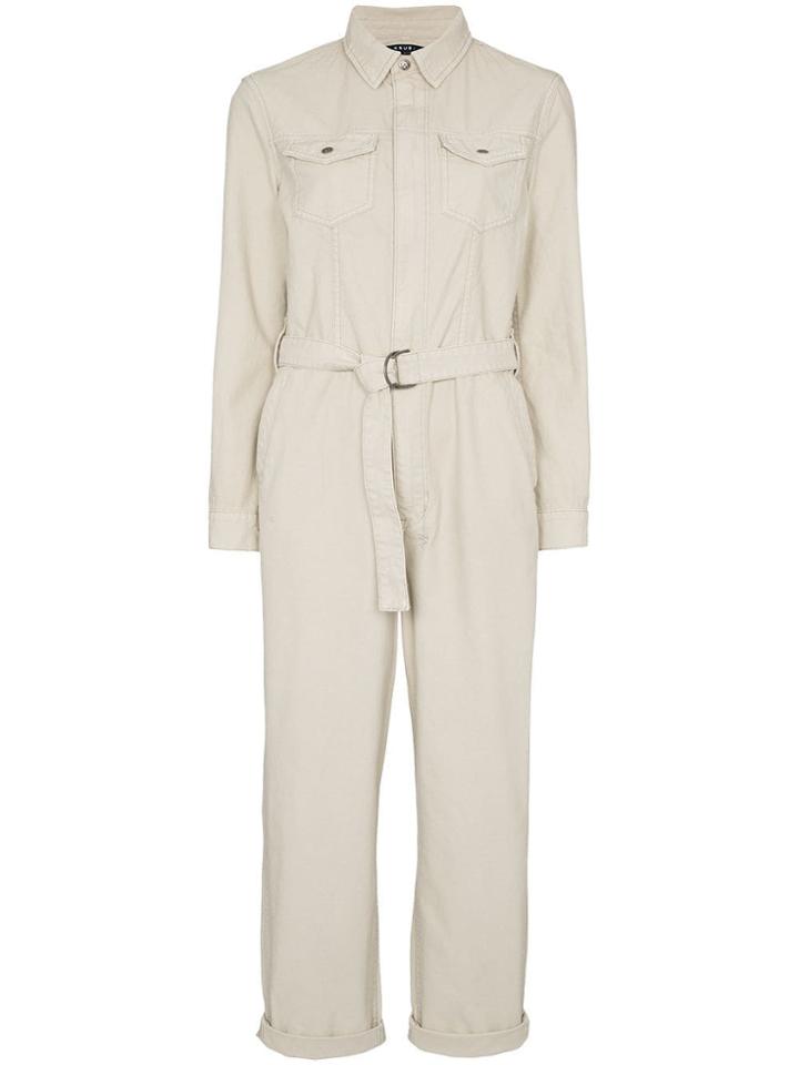 Ksubi Crypt Belted Denim Boilersuit - Neutrals