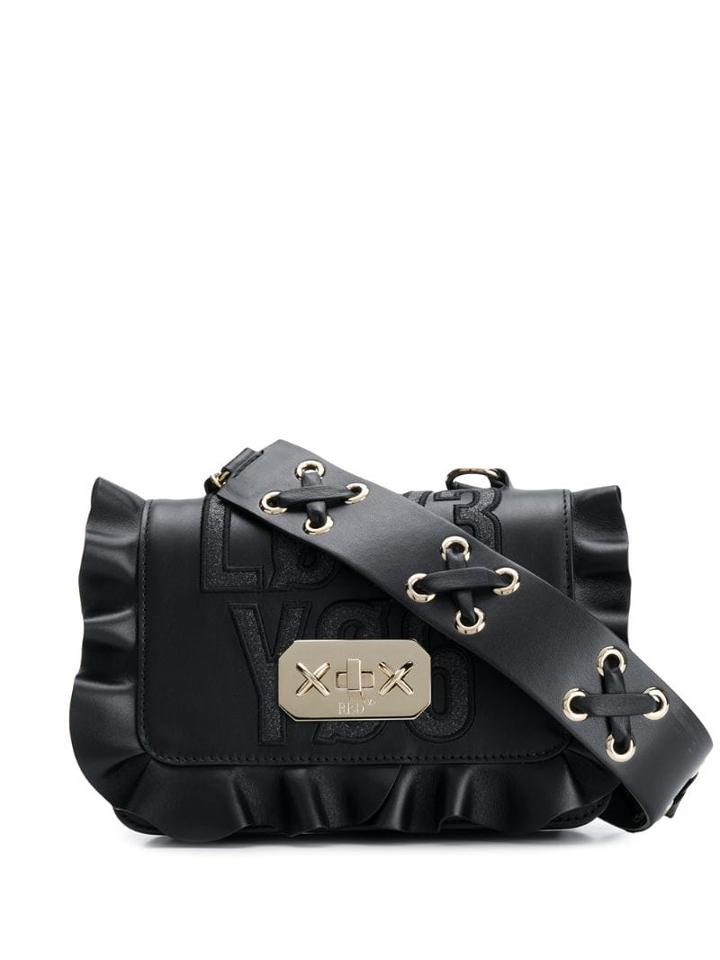 Red Valentino Red(v) Encrypted Love Notes Crossbody Bag - Black