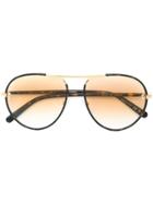 Stella Mccartney Eyewear Thin Framed Round Sunglasses - Brown