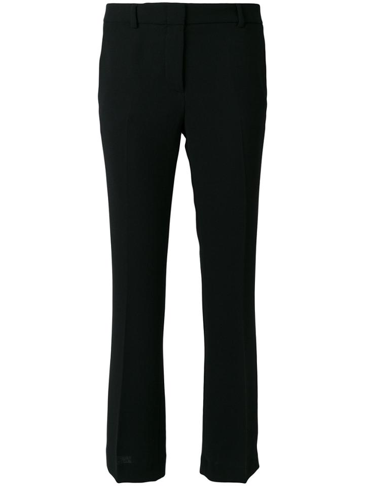 L'autre Chose Slim Fit Cropped Trousers - Black