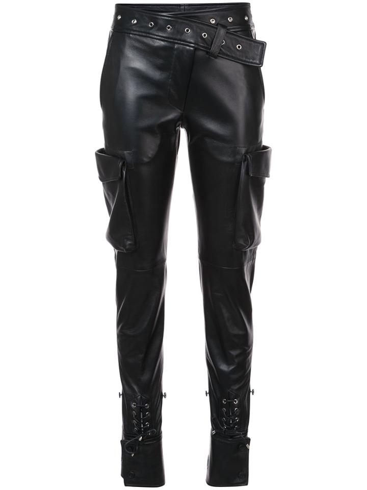 Monse Skinny Belted Trousers - Black