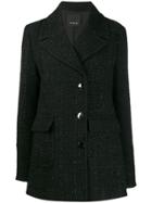 Pinko Sparkle Detail Tweed Jacket - Black