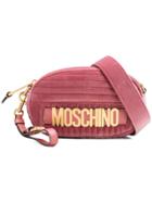 Moschino Quilted Logo Belt Bag - Pink & Purple