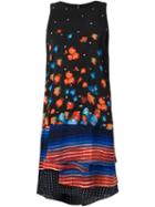 Suno Multi Print Shift Dress, Women's, Size: 2, Black, Silk
