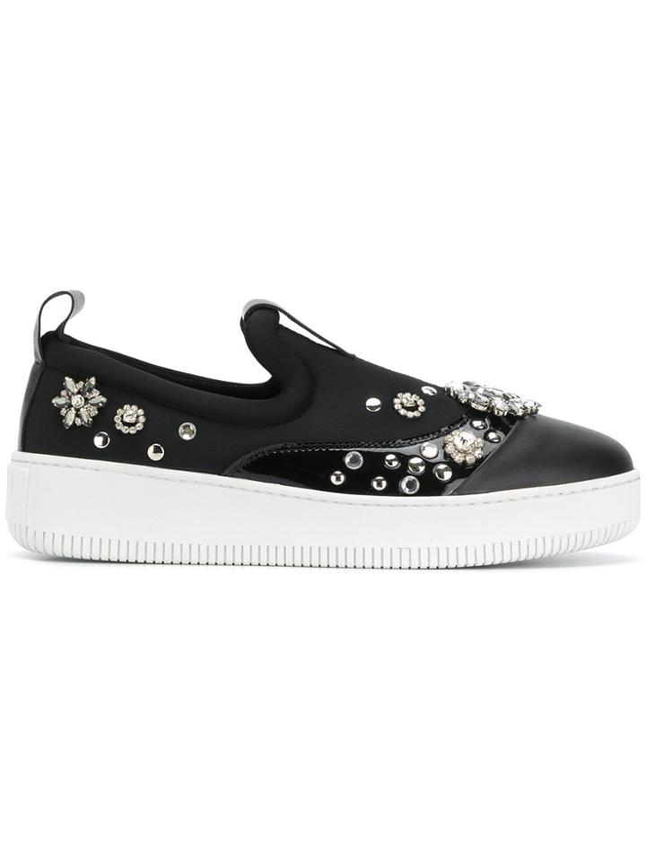 Mcq Alexander Mcqueen Netil Mid Cut Sneakers - Black