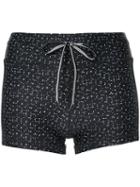 The Upside - Printed Compression Shorts - Women - Polyamide - L, Black