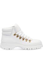 Prada Lace-up Ankle Boots - White