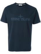 Stone Island - Logo Print T-shirt - Men - Cotton - S, Blue, Cotton