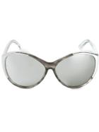 Linda Farrow '332' Sunglasses - Metallic