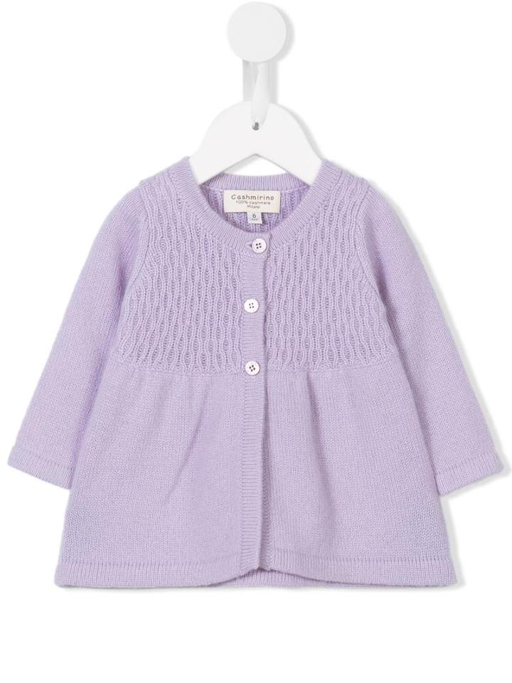 Cashmirino - Knitted Dress - Kids - Cashmere - 6 Mth, Pink/purple