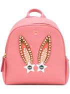 Mcm Polke Star Bunny Studded Backpack - Pink & Purple