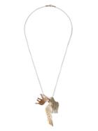 Marc Alary 'animal Trio' Necklace - Metallic