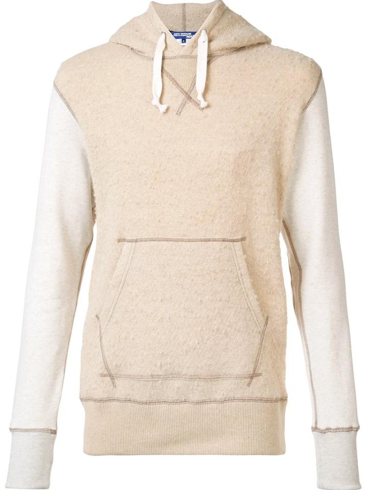 Junya Watanabe Comme Des Garçons Man Front Pockets Drawstring Hoodie, Men's, Size: Medium, Nude/neutrals, Nylon/wool/alpaca