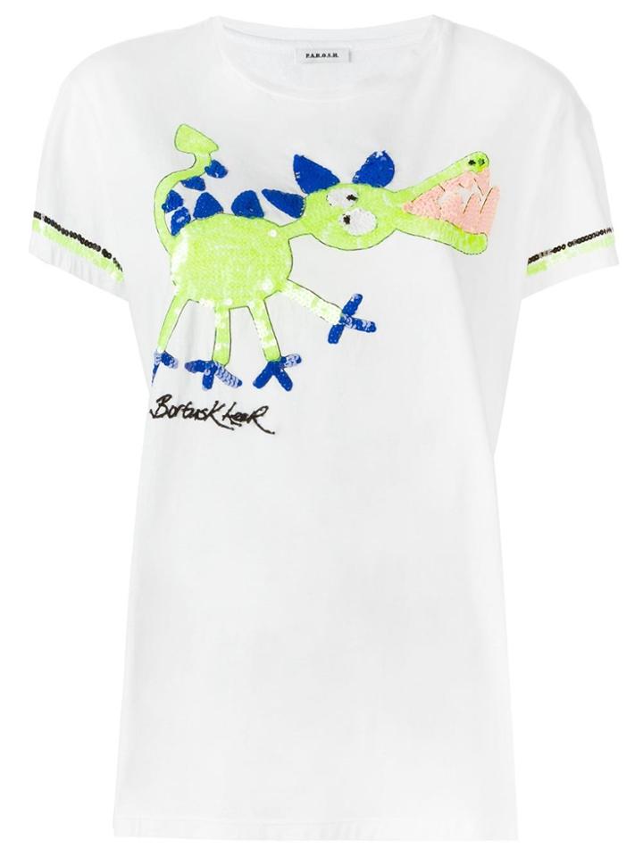 P.a.r.o.s.h. Groco Embroidered T-shirt - White