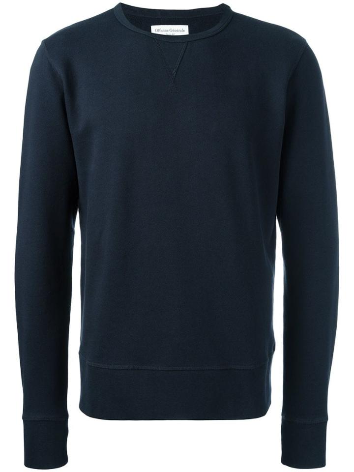 Officine Generale 'sweat' French Terry Sweatshirt - Blue