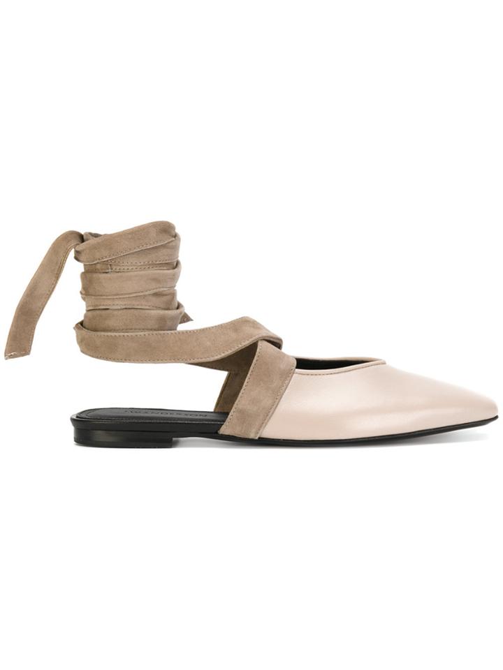 Jw Anderson Tie-up Ballerinas - Nude & Neutrals
