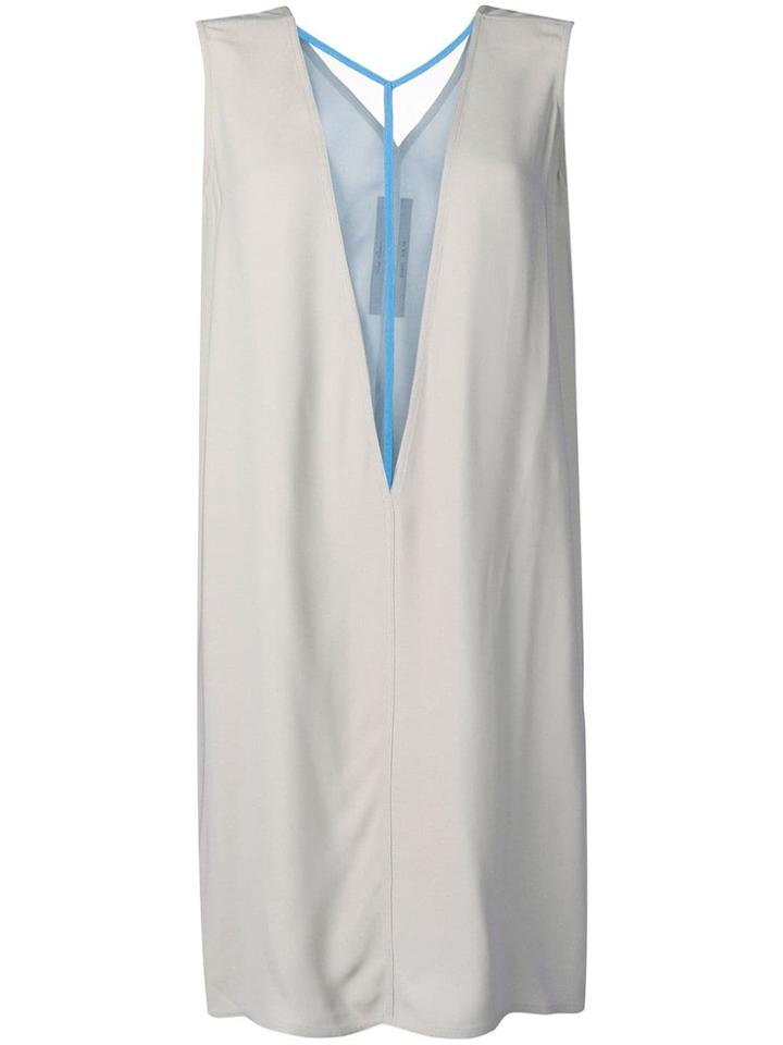 Rick Owens Sleeveless Mini Shift Dress - Grey