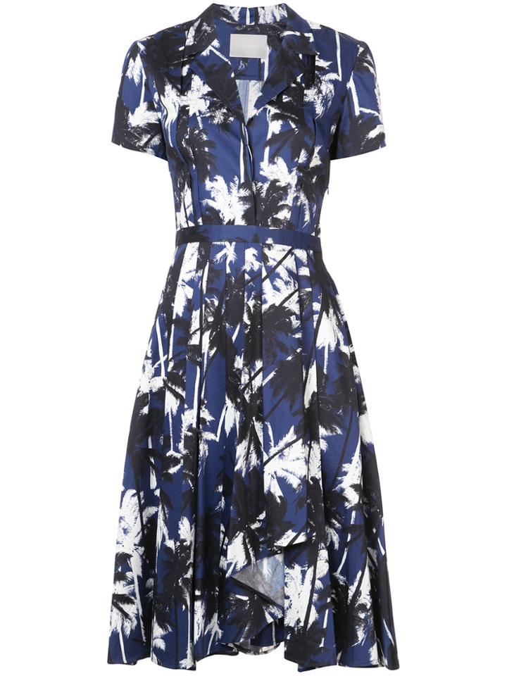 Jason Wu Palm Print Shirt Dress - Blue
