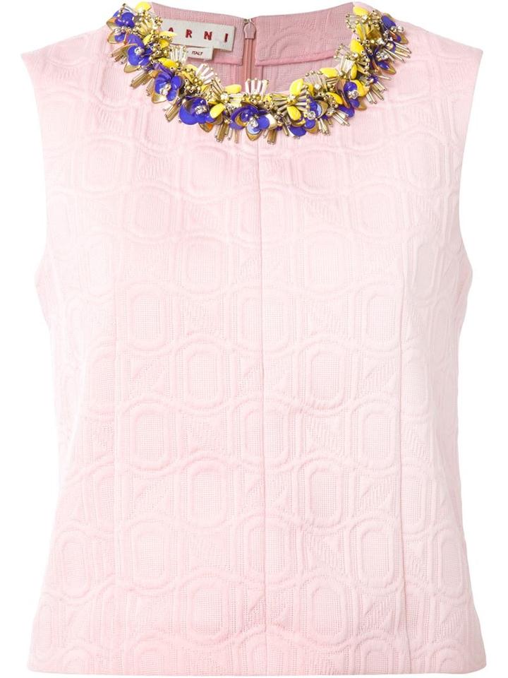 Marni Embellished Collar Top