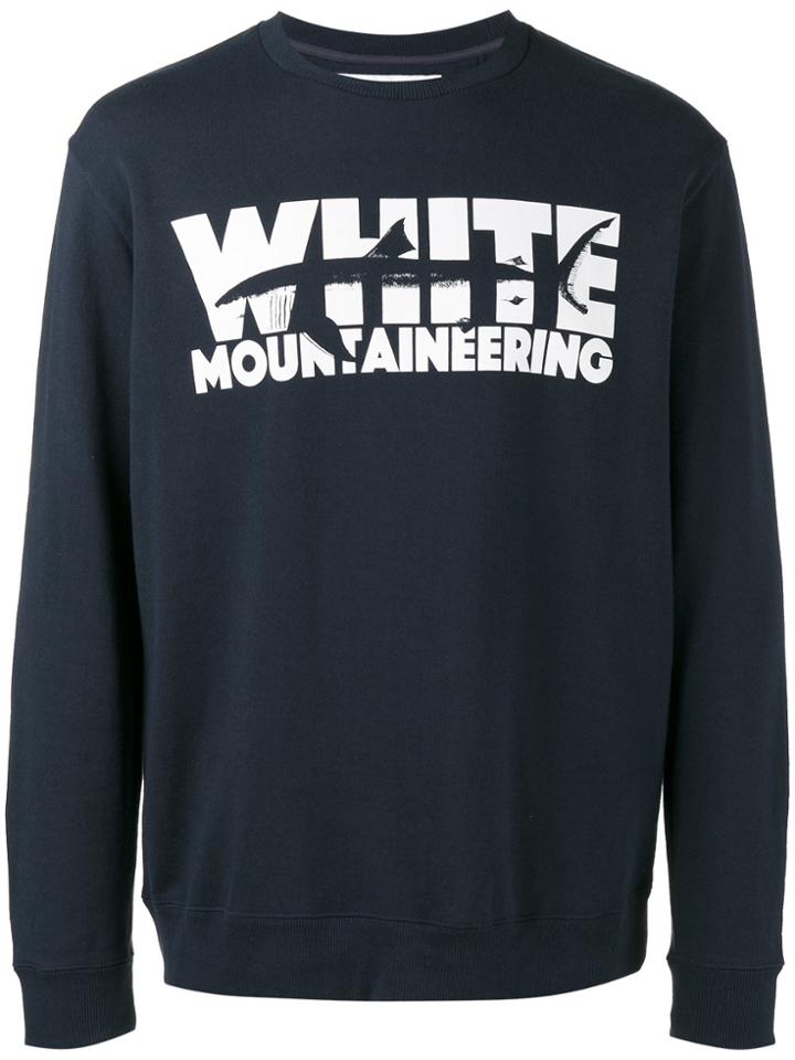 White Mountaineering Shark Print Sweatshirt - Blue