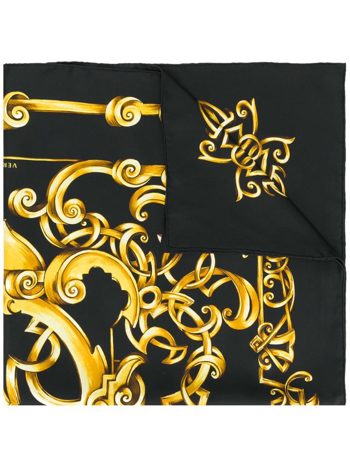 Versace Heritage Barocco Print Foulard - Black