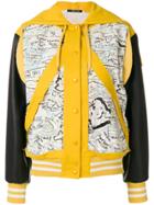 Maison Margiela Panel Pocket Hooded Bomber Jacket - Yellow & Orange