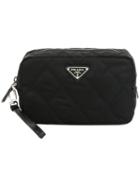 Prada Diamond Stitch Clutch Bag, Men's, Black, Nylon