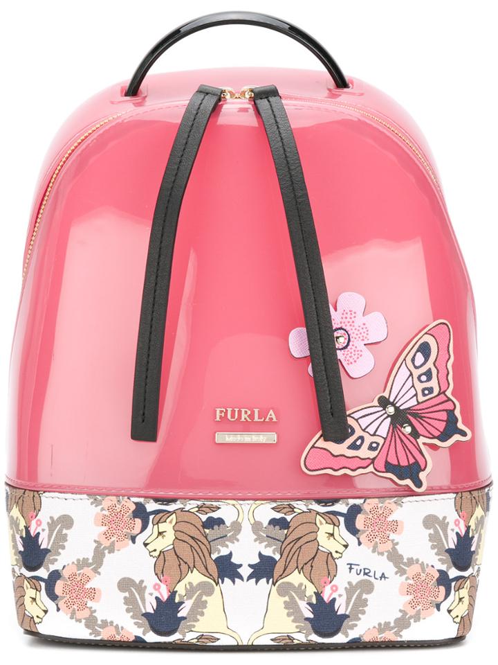 Furla Printed Butterfly Backpack - Pink & Purple
