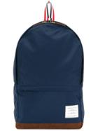 Thom Browne Unstructured Backpack In Nylon Tech And Suede - Blue