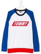 Tommy Hilfiger Junior Logo Printed Sweatshirt - White