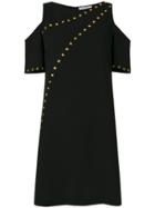 Versace Collection Studded Cold Shoulder Dress - Black